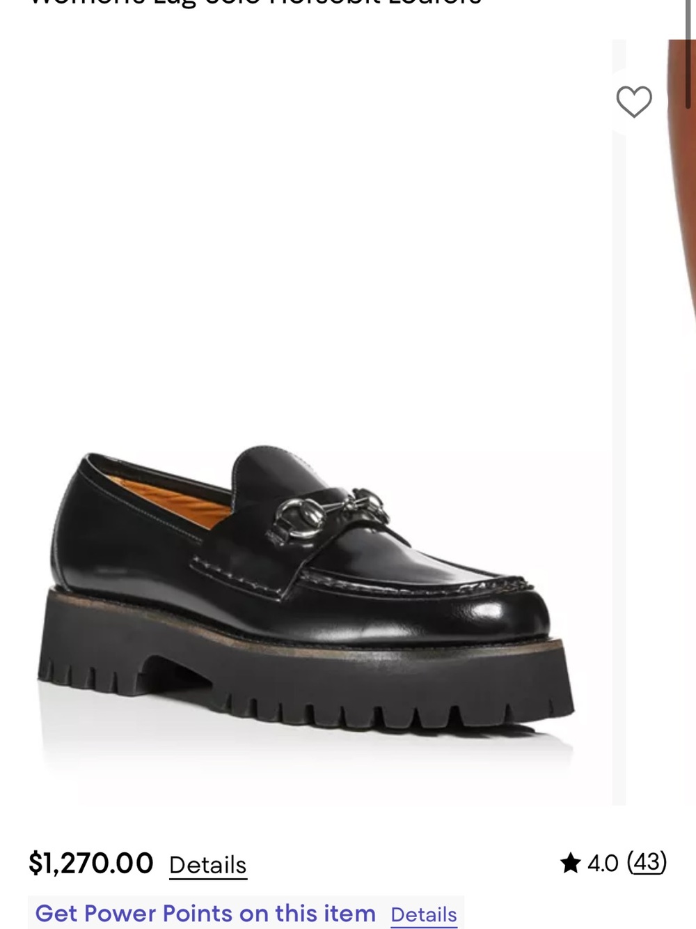 Gucci Black Patent Leather Lug-Sole Horsebit Loafer